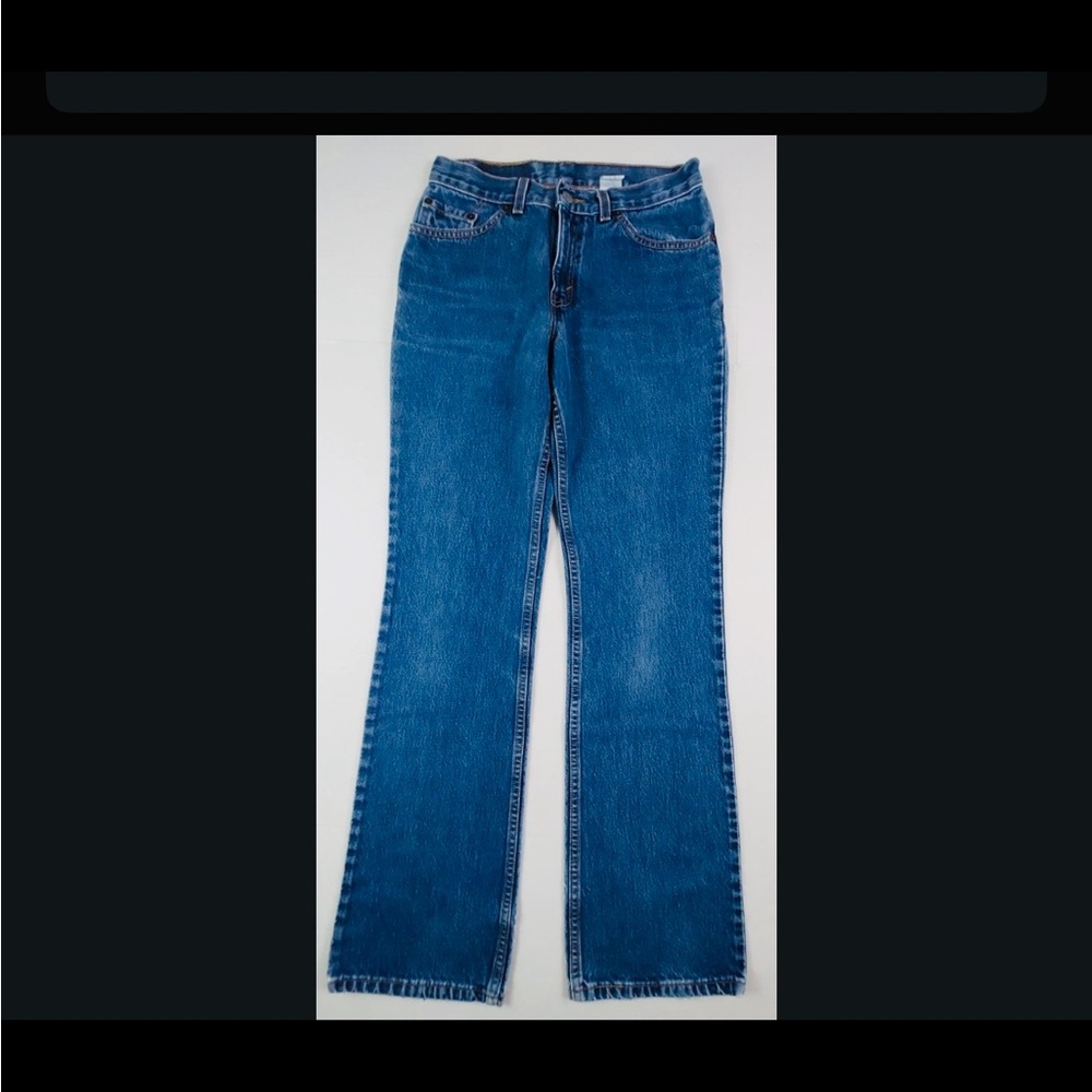 Womens Levi's 517 Slim Fit Boot Cut Jeans - Mid Blue sz 7 jrs. - Picture 2 of 3